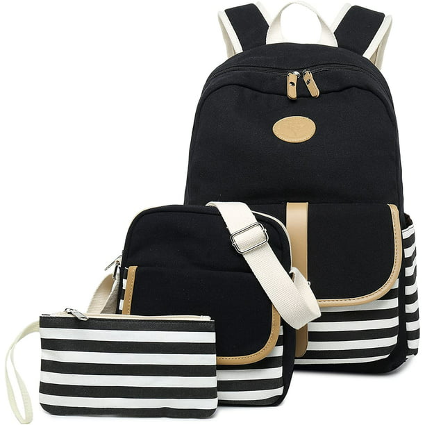 Casual Girls School Bookbag Canvas Women Backpack Travel Rucksack Laptop Backbag 